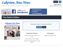 Tablet Screenshot of lakeviewareanewspaper.com